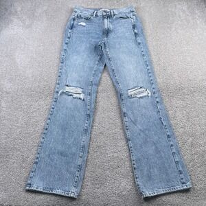 Pacsun Jeans Womens 26 Blue Vintage Bootcut Mid Rise Distressed Stretch Denim